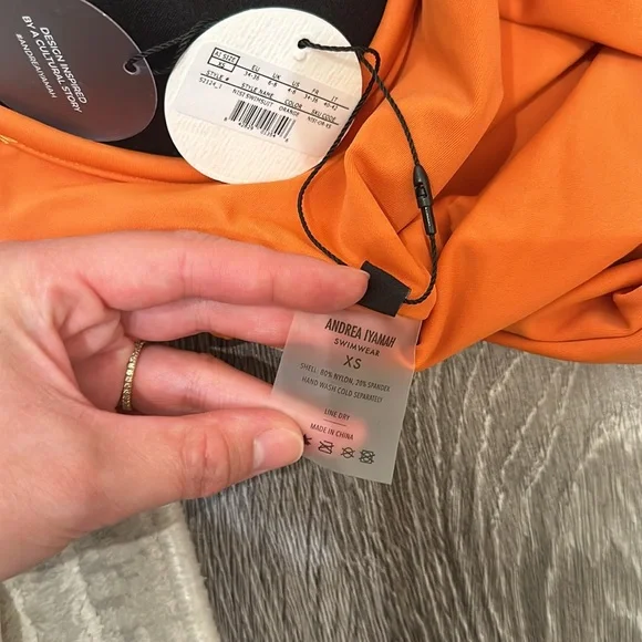 Andrea Iyamah Nisi ruffle one piece swimsuit ORANGE - Picture 3 of 6